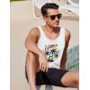 imageCOOFANDY Mens Floral Tank Top Sleeveless Tees All Over Print Casual Sport TShirts Hawaii Beach Vacation2 Packwhitecoconut Tree