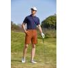imageCOOFANDY Mens Golf Shorts 8 Inch Lightweight Quick Dry Casual Dress Shorts Hiking Travel Shorts with PocketsBrown