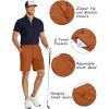 imageCOOFANDY Mens Golf Shorts 8 Inch Lightweight Quick Dry Casual Dress Shorts Hiking Travel Shorts with PocketsBrown