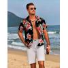 imageCOOFANDY Mens Hawaiian Shirts Short Sleeve Floral Button Down Shirt Tropical Casual Summer Beach ShirtsBlack  Flower