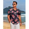 imageCOOFANDY Mens Hawaiian Shirts Short Sleeve Floral Button Down Shirt Tropical Casual Summer Beach ShirtsBlack  Vintage Floral