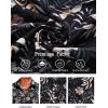 imageCOOFANDY Mens Hawaiian Shirts Short Sleeve Floral Button Down Shirt Tropical Casual Summer Beach ShirtsBlack  White  Leaf