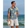 imageCOOFANDY Mens Hawaiian Shirts Short Sleeve Floral Button Down Shirt Tropical Casual Summer Beach ShirtsBlue White  Floral