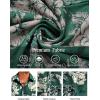imageCOOFANDY Mens Hawaiian Shirts Short Sleeve Floral Button Down Shirt Tropical Casual Summer Beach ShirtsGreen  White  Palm Tree