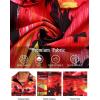 imageCOOFANDY Mens Hawaiian Shirts Short Sleeve Floral Button Down Shirt Tropical Casual Summer Beach ShirtsRed  Sunset