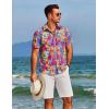 imageCOOFANDY Mens Hawaiian Shirts Short Sleeve Floral Button Down Shirt Tropical Casual Summer Beach ShirtsRed  Yellow  Floral