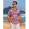 imageCOOFANDY Mens Hawaiian Shirts Short Sleeve Floral Button Down Shirt Tropical Casual Summer Beach ShirtsRed  Yellow  Floral