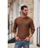 imageCOOFANDY Mens Henley Knit Sweater Long Sleeve Button Pullover Sweater Casual Waffle Texture Fashion Henley SweaterCaramel Beige