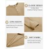 imageCOOFANDY Mens Henley Shirts Long Sleeve Basic Pullover Shirt Lightweight Button TShirtsDark Khaki