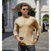 imageCOOFANDY Mens Henley Shirts Long Sleeve Basic Pullover Shirt Lightweight Button TShirtsDark Khaki