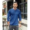 imageCOOFANDY Mens Henley Shirts Long Sleeve Basic Pullover Shirt Lightweight Button TShirtsRoyal Blue