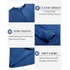 imageCOOFANDY Mens Henley Shirts Long Sleeve Basic Pullover Shirt Lightweight Button TShirtsRoyal Blue