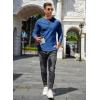 imageCOOFANDY Mens Henley Shirts Long Sleeve Basic Pullover Shirt Lightweight Button TShirtsRoyal Blue