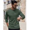 imageCOOFANDY Mens Henley Shirts Long Sleeve Button TShirt Lightweight Fashion Casual Pullover ShirtHeather Green