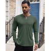 imageCOOFANDY Mens Henley Shirts Long Sleeve Button TShirt Lightweight Fashion Casual Pullover ShirtHeather Green