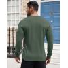 imageCOOFANDY Mens Henley Shirts Long Sleeve Button TShirt Lightweight Fashion Casual Pullover ShirtHeather Green
