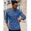 imageCOOFANDY Mens Henley Shirts Long Sleeve Button TShirt Lightweight Fashion Casual Pullover ShirtHeather Lake Blue