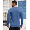 imageCOOFANDY Mens Henley Shirts Long Sleeve Button TShirt Lightweight Fashion Casual Pullover ShirtHeather Lake Blue