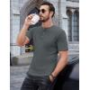 imageCOOFANDY Mens Henley Shirts Short Sleeve Tshirt Basic Button Tees Summer Ribbed Pocket T Shirt Casual Stretch TopsDark Grey
