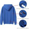 imageCOOFANDY Mens Hoodies Pullover Casaul Long Sleeve Drawstring Waffle Knit Hooded Sweatshirt with Kanga PocketBlue One