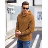 imageCOOFANDY Mens Hoodies Pullover Casaul Long Sleeve Drawstring Waffle Knit Hooded Sweatshirt with Kanga PocketDark Yellow