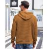 imageCOOFANDY Mens Hoodies Pullover Casaul Long Sleeve Drawstring Waffle Knit Hooded Sweatshirt with Kanga PocketDark Yellow
