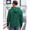 imageCOOFANDY Mens Hoodies Pullover Casaul Long Sleeve Drawstring Waffle Knit Hooded Sweatshirt with Kanga PocketGreen