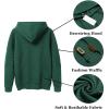 imageCOOFANDY Mens Hoodies Pullover Casaul Long Sleeve Drawstring Waffle Knit Hooded Sweatshirt with Kanga PocketGreen
