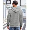 imageCOOFANDY Mens Hoodies Pullover Casaul Long Sleeve Drawstring Waffle Knit Hooded Sweatshirt with Kanga PocketGrey