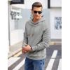 imageCOOFANDY Mens Hoodies Pullover Casaul Long Sleeve Drawstring Waffle Knit Hooded Sweatshirt with Kanga PocketGrey