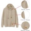 imageCOOFANDY Mens Hoodies Pullover Casaul Long Sleeve Drawstring Waffle Knit Hooded Sweatshirt with Kanga PocketLight Khaki