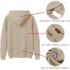 imageCOOFANDY Mens Hoodies Pullover Casaul Long Sleeve Drawstring Waffle Knit Hooded Sweatshirt with Kanga PocketLight Khaki