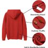 imageCOOFANDY Mens Hoodies Pullover Casaul Long Sleeve Drawstring Waffle Knit Hooded Sweatshirt with Kanga PocketRed