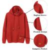 imageCOOFANDY Mens Hoodies Pullover Casaul Long Sleeve Drawstring Waffle Knit Hooded Sweatshirt with Kanga PocketRed