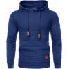imageCOOFANDY Mens Hoodies Pullover Casaul Long Sleeve Drawstring Waffle Knit Hooded Sweatshirt with Kanga PocketRoyal Blue