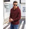 imageCOOFANDY Mens Hoodies Pullover Casaul Long Sleeve Drawstring Waffle Knit Hooded Sweatshirt with Kanga PocketWine Red