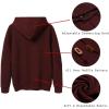 imageCOOFANDY Mens Hoodies Pullover Casaul Long Sleeve Drawstring Waffle Knit Hooded Sweatshirt with Kanga PocketWine Red
