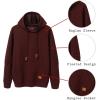 imageCOOFANDY Mens Hoodies Pullover Casaul Long Sleeve Drawstring Waffle Knit Hooded Sweatshirt with Kanga PocketWine Red