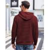 imageCOOFANDY Mens Hoodies Pullover Casaul Long Sleeve Drawstring Waffle Knit Hooded Sweatshirt with Kanga PocketWine Red