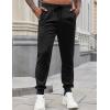 imageCOOFANDY Mens Joggers Drawstring Jogger Sweatpants with Zipper Pockets Lightweight Slim Fit Athletic Track PantsBlack  Dark Gray