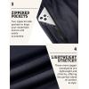 imageCOOFANDY Mens Joggers Drawstring Jogger Sweatpants with Zipper Pockets Lightweight Slim Fit Athletic Track PantsBlack  Navy Blue