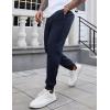 imageCOOFANDY Mens Joggers Drawstring Jogger Sweatpants with Zipper Pockets Lightweight Slim Fit Athletic Track PantsBlack  Navy Blue