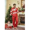 imageCOOFANDY Mens Jumpsuit Onesie Rompers Drawtsring Hooded Full Zip One Piece Tracksuit with PocketsRed Elk