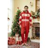 imageCOOFANDY Mens Jumpsuit Onesie Rompers Drawtsring Hooded Full Zip One Piece Tracksuit with PocketsRed Elk