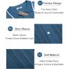 imageCOOFANDY Mens Knit Button Down Shirt Vintage Short Sleeve Polo Shirts Casual Beach TopsLake Blue