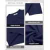 imageCOOFANDY Mens Knit Polo Shirts Short Sleeve Golf Shirts Button Down Casual Polo T Shirts Textured Slim Fit PulloverNavy Blue