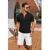 imageCOOFANDY Mens Knit Shirts Short Sleeve Button Down Shirt Casual Summer Beach ShirtBlack