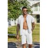 imageCOOFANDY Mens Knit Shirts Short Sleeve Button Down Shirt Casual Summer Beach ShirtWhite