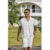 imageCOOFANDY Mens Knit Shirts Short Sleeve Button Down Shirt Casual Summer Beach ShirtWhite