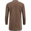imageCOOFANDY Mens Linen Henley Shirts Long Sleeve Collarless TShirts Longline Kurta Beach Shirts with PocketBrown